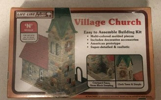 Life Like 7410 N Scale Village Church Building Kit