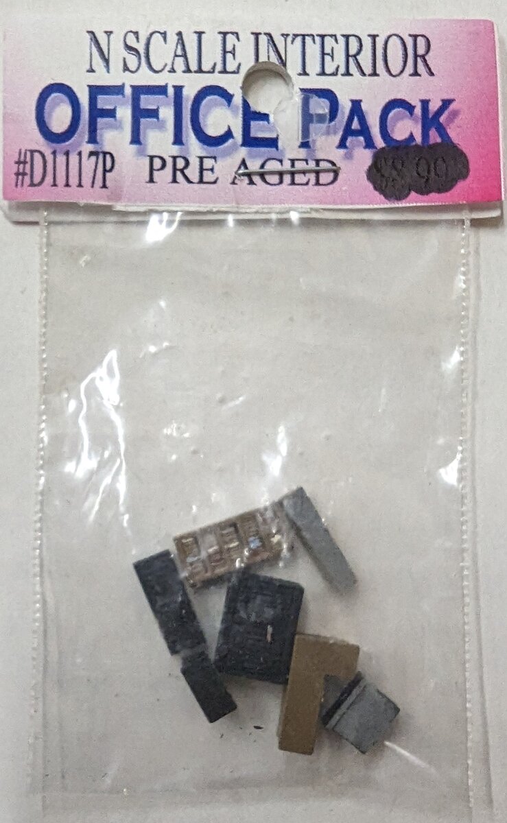 Model Tech Studios D1117P N Pre-Aged Interior Office Pack (Set of 7)