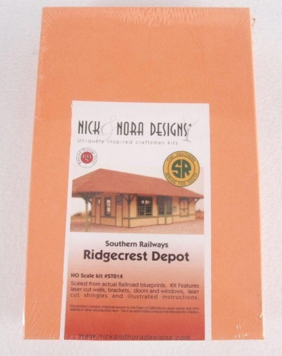 Nick & Nora ST014 HO Ridgecrest Depot Southern Railways Building Kit
