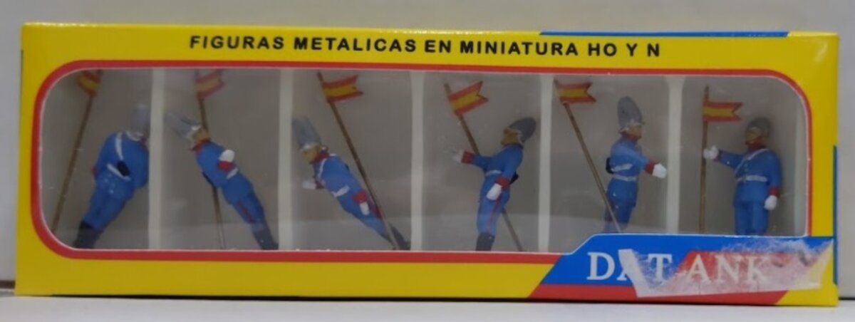 Datank 4456 HO And N Metal Soldiers W/Flag Hand Painted (Pack of 6)