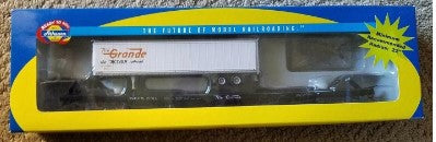 Athearn 74238 HO Rio Grande 85' All Purpose Flat Car w/45' Trailer #21514