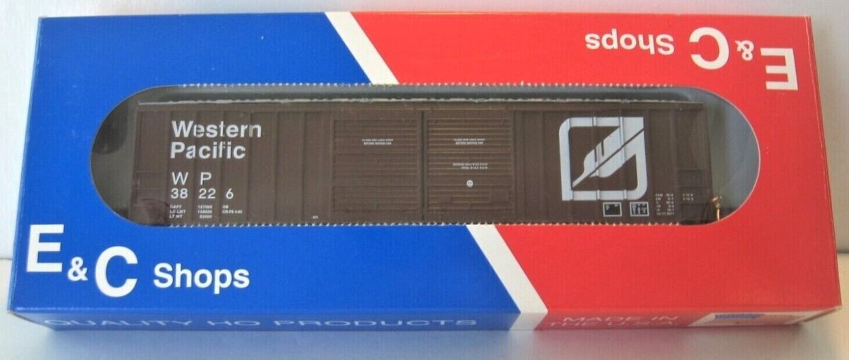 E&C Shops 1003-1 HO Western Pacific 52' ACF Double Door Boxcar # 38226 Kit
