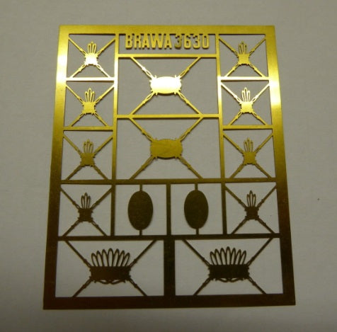 Brawa 3630 HO Brass Ornamental Panel Garden Furniture Kit