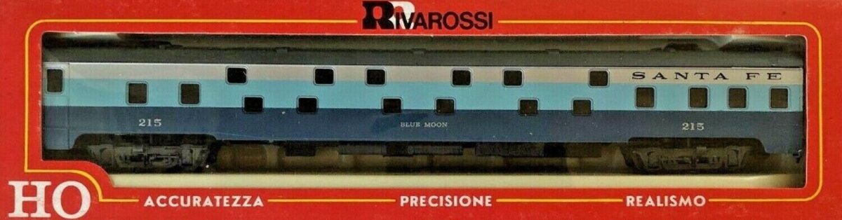 Rivarossi 2639/0 HO Santa Fe Blue Moon Sleeper Car # 215