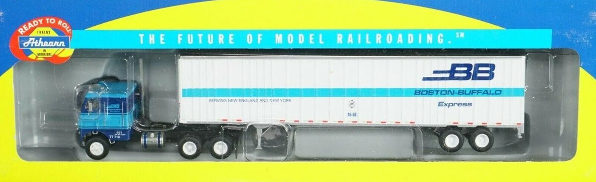 Athearn 91086 HO Boston Buffalo Freightliner W/48' Wedge Trailer Ready-To-Roll