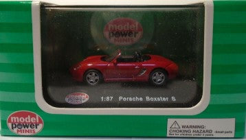 Model Power 18998 1:87 Red Porsche Boxster S Diecast Convertible