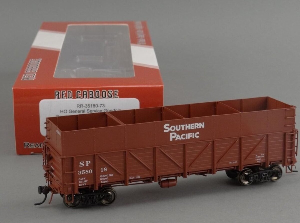 Red Caboose RR-35180-73 HO Southern Pacific General Service Gondola # 358018