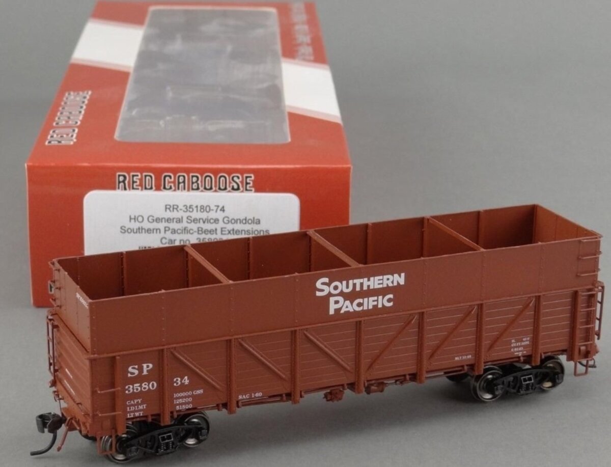 Red Caboose RR-35180-74 HO Southern Pacific General Service Gondola # 358034