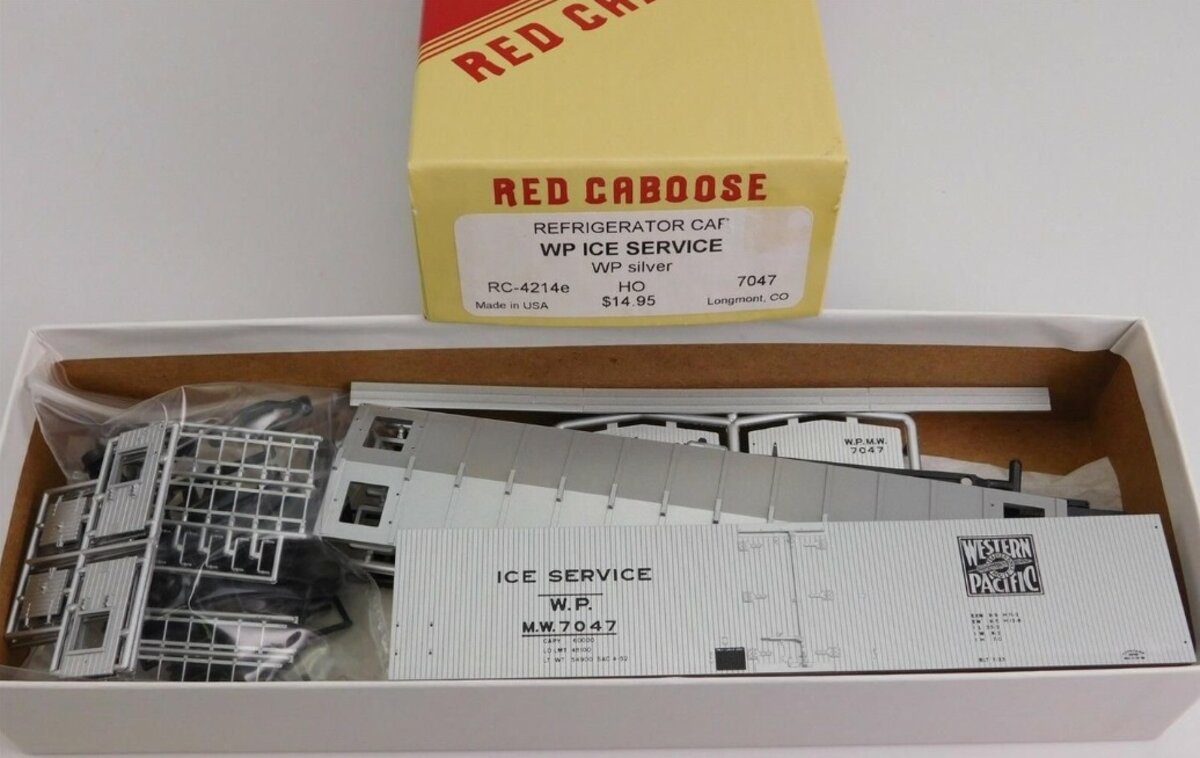 Red Caboose RC-4214e HO Western Pacific Silver Ice Service Car # 7047e Kit