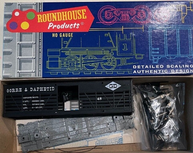 Roundhouse 1005 HO HO Gorre & Daphetid Cattle Car Road # 48 Kit