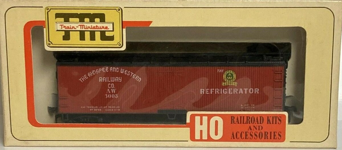 Train Miniature 8093 HO A&W Ahnapee&Western 40" Wood Sheathed Refrigerator Kit