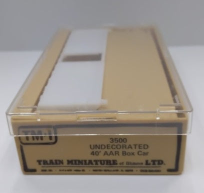 Train Miniature 3500 HO Undecorated 40'''' AAR Box Car Kit