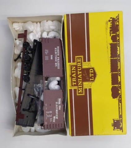 Train Miniature 2028 HO North Prairie Electric Dimensional Data 40' Box Car Kit