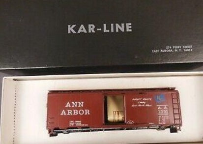 Kar-Line 9 HO Ann Harbor 40' White Flag Box Car # 526 Kit