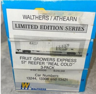 Walthers 932-9008 HO Fruit Growers Express 57' Refrigerator Cars (Pack of 3)