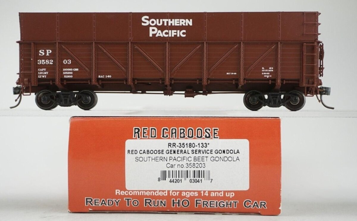 Red Caboose RR-35180-133 HO Southern Pacific General Service Gondola #358203