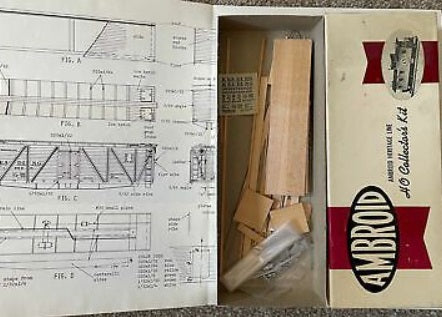 Ambroid H-14 HO Reading Outside Braced Reefeer Wood Kit