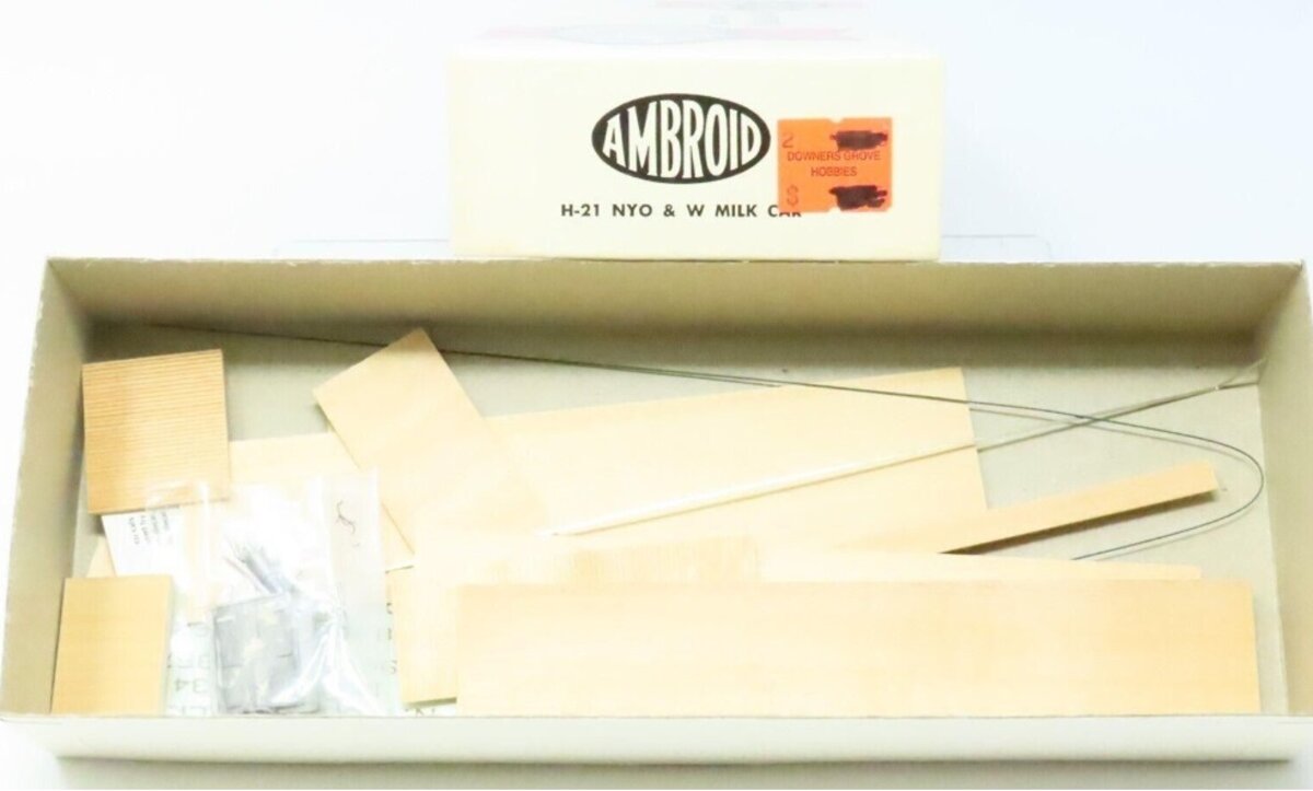 Ambroid H-21 HO New York & Ontario Western Milk Car Wood Kit