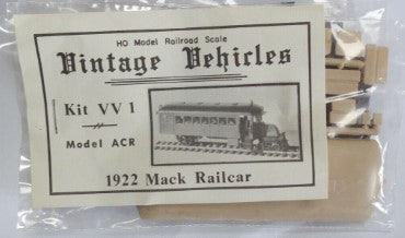 Vintage Vehicle VV1 HO 1920 Mack Railcar Model Kit