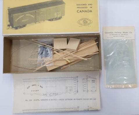 Canadian Railway Model Co. 106 HO Duluth Winnipeg&Pac Truss Boxcar Craftsman Kit