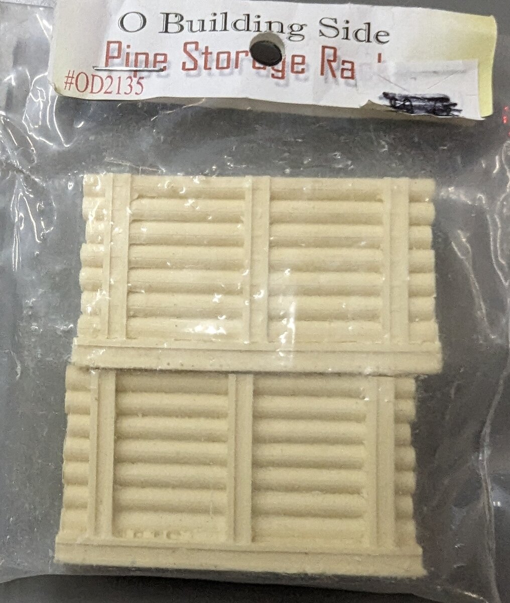 Model Tech Inc OD2135 O Scale Building Side Pipe Storage Racks Unpainted