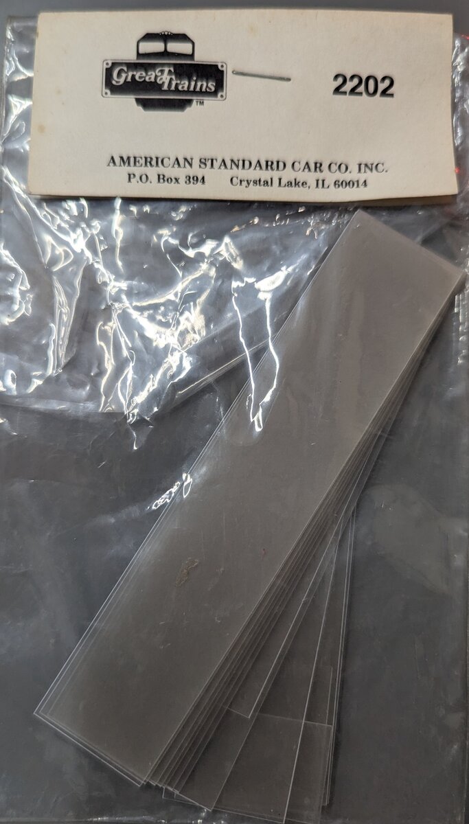 Great Trains 2202 HO Plastic Sheet Inserts