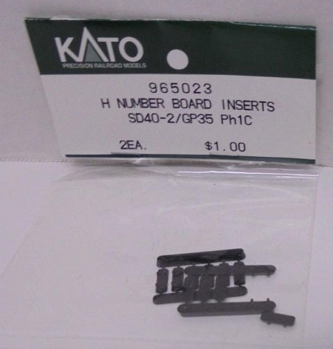 Kato 965023 HO SD-40-2/GP35 Ph1C H Number Boards Inserts