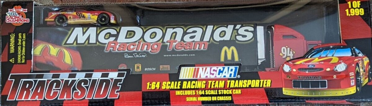 Racing Champions 13200 1:64 Bill Elliott # 94 McDonald's