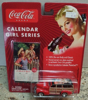 Johnny Lightning 309-01 1:64 Calendar Girl Coca Cola 1941 Chevy Deluxe Wagon