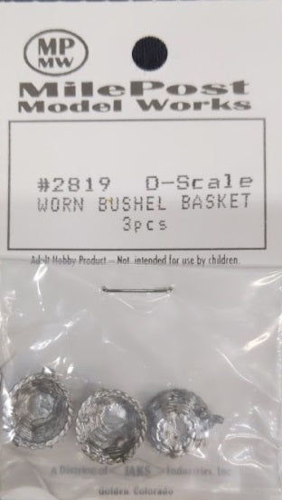 Mile Post Model Works 2819 O Worn Bushel Basket (Pack of 3)