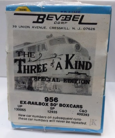 Athearn 956 HO Ex-Railbox UP 130065/SP 12935 & C&O 400393 50' Boxcar (Pack of 3)