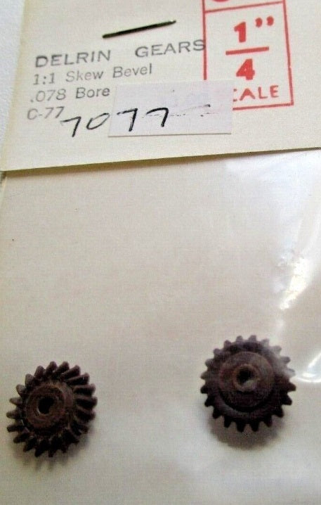 Grandt Line C-77 On3 1"/4 Scale Delrin Gears 1:1 .078 Bore (Pack of 2)