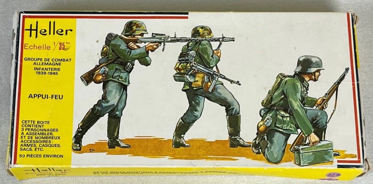 Heller 114 1/35 1939-1945 Group of Combat Infantry Appui-Feu