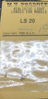 MV Products LS20 HO Realistic Light Lenses for Models (4 Clear)