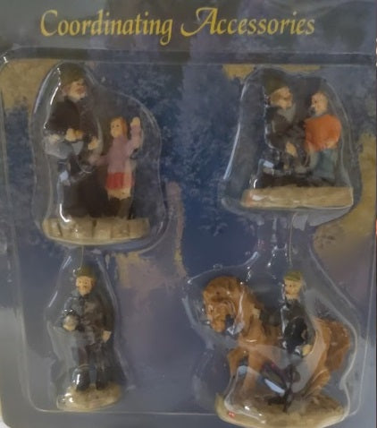 Cobblestone Corners 65910 Police Men Coordinating Accessories (Set of 4)