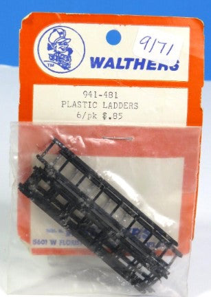 Walthers 941-481 O Scale Assorted Plastic Ladders (Pack of 6)