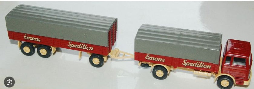Wiking 04350439 HO 1:87 Pritschenlastzug (MB LP 1620) 3 Achs-Hanger