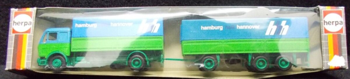 Herpa 811330 1:87 MB Trailer Truck " Hamburg Heik Hannover