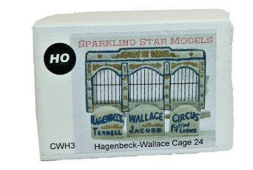 Sparkling Star Models CWH3 HO Hagenbeck-Wallace Cage 24 Metal Wood & Plastic Kit
