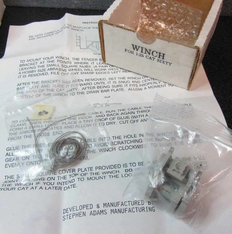 Stephen Adams M. G Rare Conrad Caterpillar 1931 Winch For 1:25 Cat Sixty Set