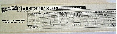 Simmons 101-R HO RBBB 70FT Warren Type Stock Car Building Kit
