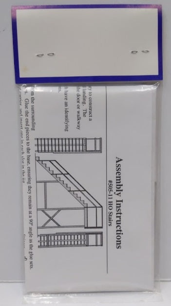 Crystal River Products 505-11 HO Stairs W/Landing Railing & Jig Laser Wood Kit