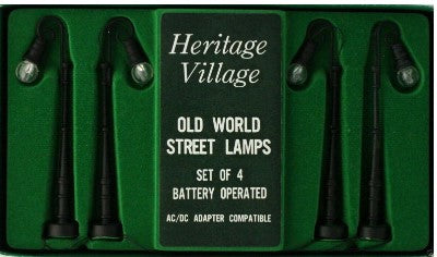 Dept 56 5503-4 O Hertiage Village Old World Battery Operated Lamps