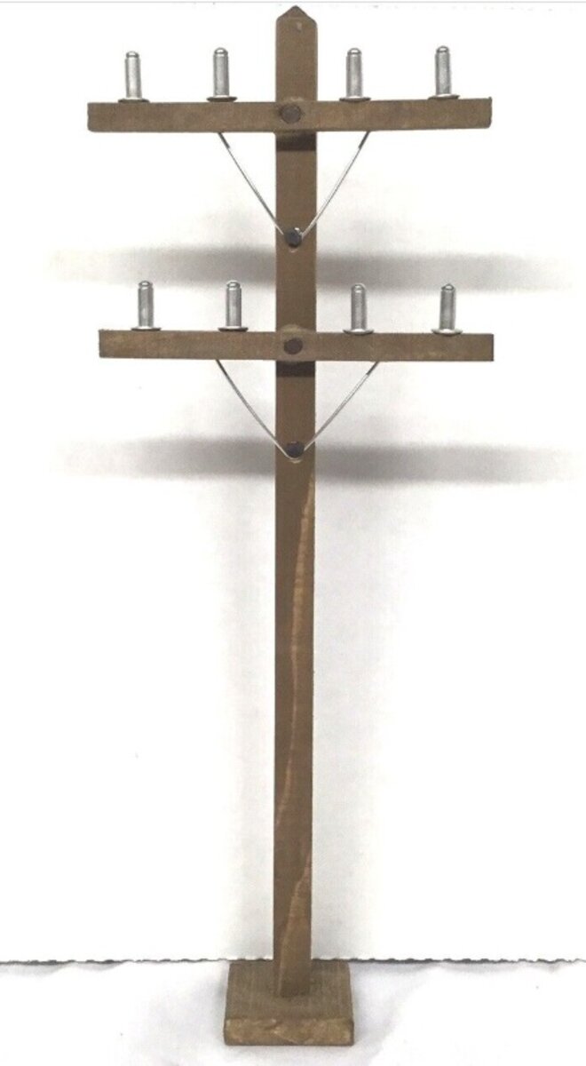 MrTrain O Gauge Wood Telephone Pole 7 Inches Tall (Pack of 12)
