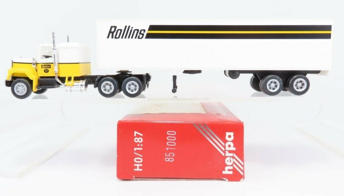Herpa 851000 HO Rollins GMC Tractor Trailer