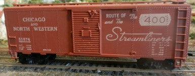 Lindberg B-1108 HO Chicago and North Western Steel Box Car #51874