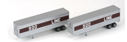 Athearn 70492 HO Soo Line 40'' Trailers #4021 & 4028