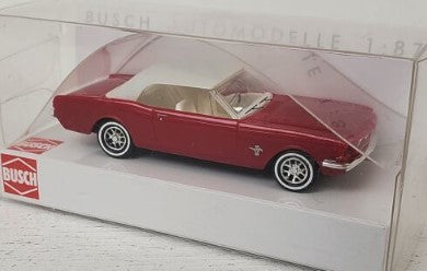 Busch 47501 HO '64 Red Mustang Convertible w/White Top