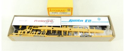 Accurail 9104 HO TTWX Combo 89'''' Flat Car w/Trailers Kit