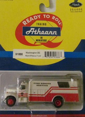 Athearn 91886 HO Washington DC Mack B Rescue Truck